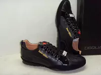 chaussures dsquared hommes new style 2013 cuir fil noir